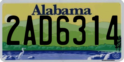 AL license plate 2AD6314
