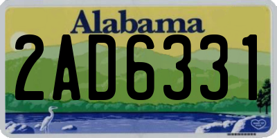 AL license plate 2AD6331