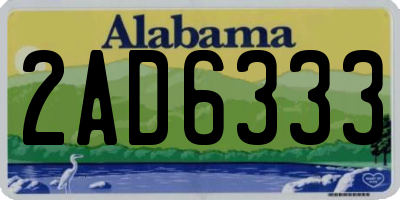 AL license plate 2AD6333