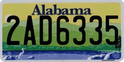 AL license plate 2AD6335