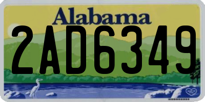 AL license plate 2AD6349