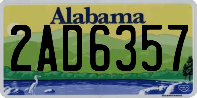 AL license plate 2AD6357