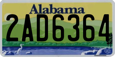 AL license plate 2AD6364