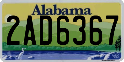 AL license plate 2AD6367
