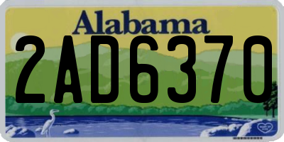 AL license plate 2AD6370