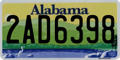 AL license plate 2AD6398