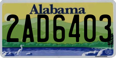 AL license plate 2AD6403