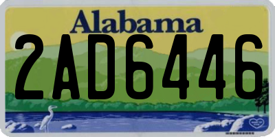 AL license plate 2AD6446