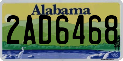 AL license plate 2AD6468