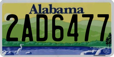 AL license plate 2AD6477