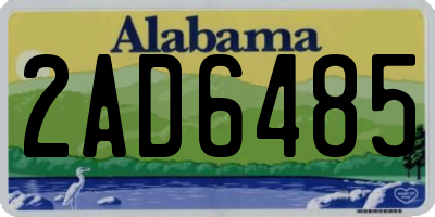 AL license plate 2AD6485