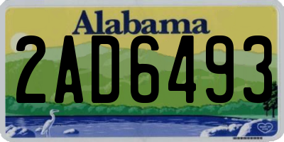 AL license plate 2AD6493