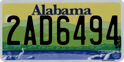 AL license plate 2AD6494