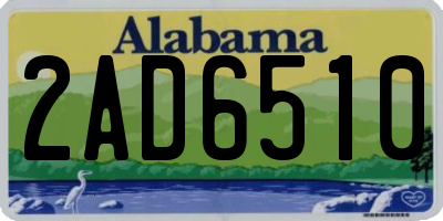 AL license plate 2AD6510