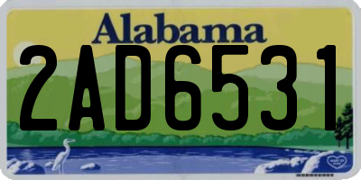 AL license plate 2AD6531