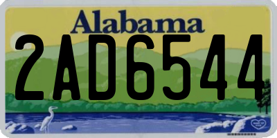 AL license plate 2AD6544