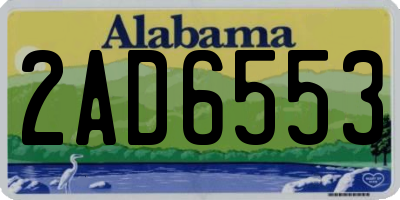 AL license plate 2AD6553