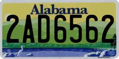AL license plate 2AD6562