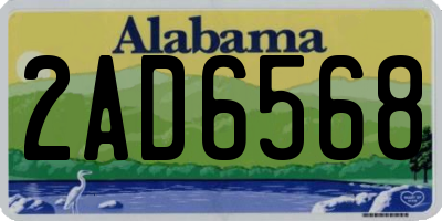 AL license plate 2AD6568