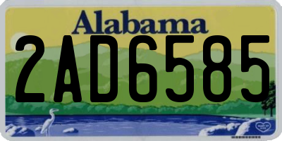 AL license plate 2AD6585