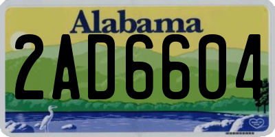 AL license plate 2AD6604