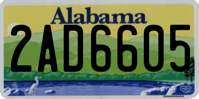 AL license plate 2AD6605