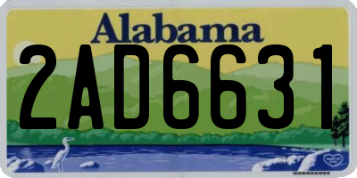 AL license plate 2AD6631