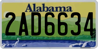 AL license plate 2AD6634