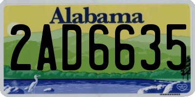 AL license plate 2AD6635