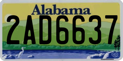 AL license plate 2AD6637