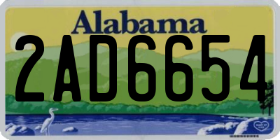 AL license plate 2AD6654