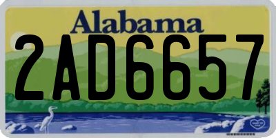 AL license plate 2AD6657