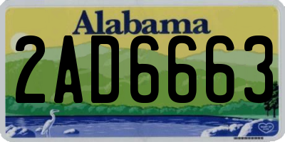 AL license plate 2AD6663