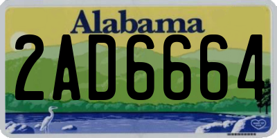 AL license plate 2AD6664