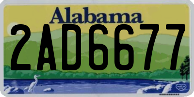 AL license plate 2AD6677