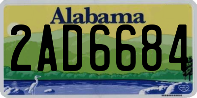 AL license plate 2AD6684