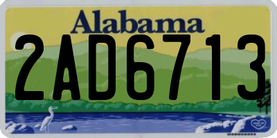 AL license plate 2AD6713
