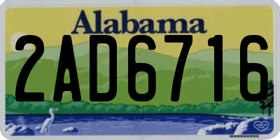 AL license plate 2AD6716