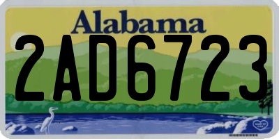 AL license plate 2AD6723
