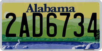 AL license plate 2AD6734