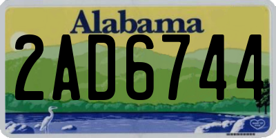 AL license plate 2AD6744