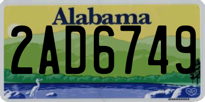 AL license plate 2AD6749