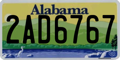 AL license plate 2AD6767