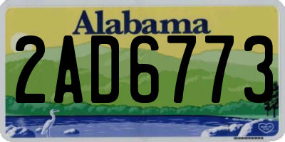 AL license plate 2AD6773