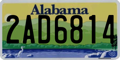 AL license plate 2AD6814