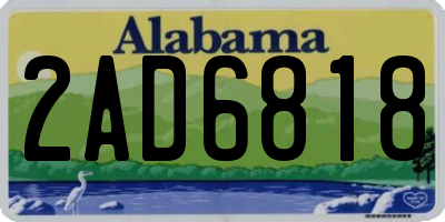 AL license plate 2AD6818