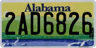 AL license plate 2AD6826