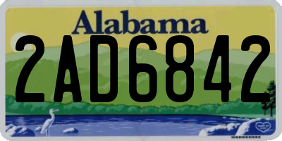 AL license plate 2AD6842