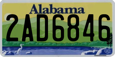 AL license plate 2AD6846