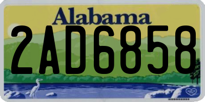 AL license plate 2AD6858